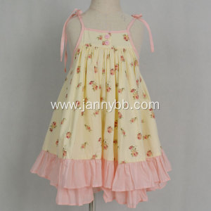 Boutique summer floral causal baby girl dress